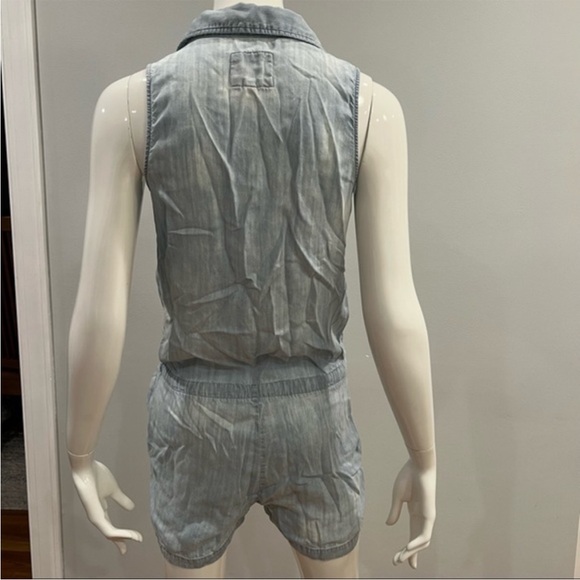 Rails Fiona Chambray Sleeveless Light Denim Romper XS - Picture 3 of 5